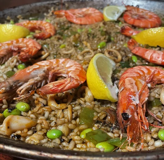 Zwarte Paella (die niet zwart werd)